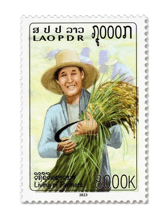 n° 1933/1935 - Timbre LAOS Poste