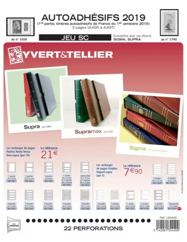FRANCE AUTOADHESIFS SC : 2019 - 1ER SEMESTRE (JEUX AVEC POCHETTES)