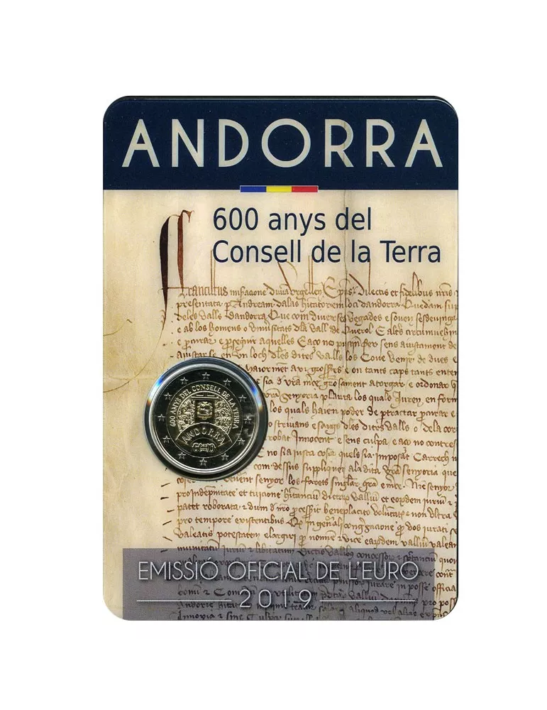 BU : 2 EURO COMMEMORATIVE 2019 : ANDORRE (600 ans du Conseil de la Terre)