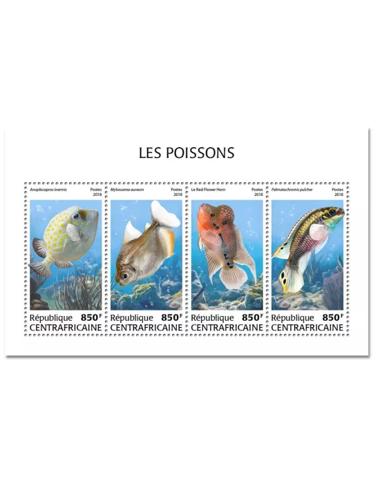 n° 5723/5726 - Timbre CENTRAFRIQUE Poste