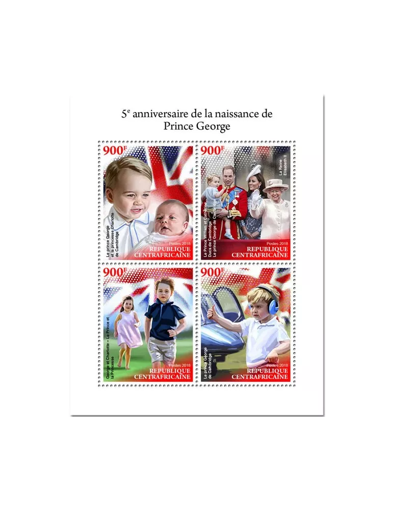 n° 5832/5835 - Timbre CENTRAFRIQUE Poste