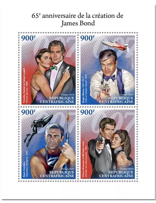 n° 5864/5867 - Timbre CENTRAFRIQUE Poste