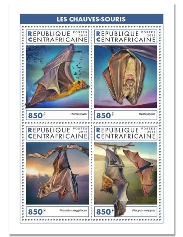 n° 6036/6039 - Timbre CENTRAFRIQUE Poste