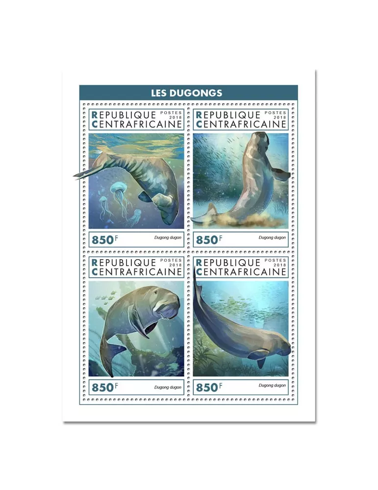 n° 6044/6047 - Timbre CENTRAFRIQUE Poste