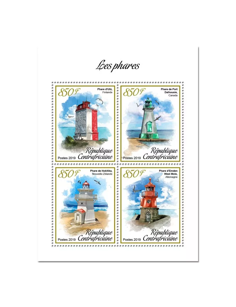 n° 6129/6132 - Timbre CENTRAFRIQUE Poste