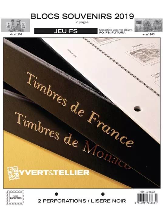 BLOCS SOUVENIRS FS : 2019 (JEUX SANS POCHETTES)