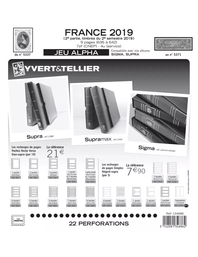 FRANCE ALPHA : 2019 - 2E SEMESTRE (JEUX SANS POCHETTES)