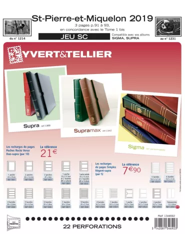 SAINT PIERRE ET MIQUELON SC : 2019 (JEUX AVEC POCHETTES)
