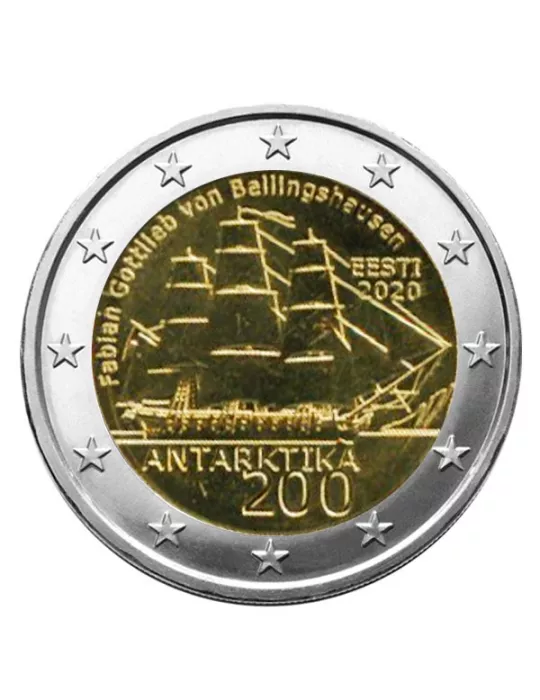 2 EURO COMMEMORATIVE 2020 : ESTONIE (200 ans de la découverte de l´Antarctique)