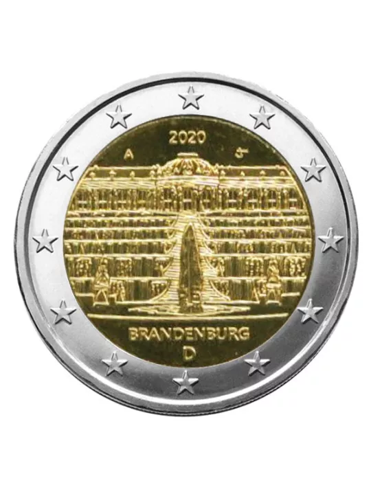 2 EURO COMMEMORATIVE 2020 : ALLEMAGNE - Presidence du BRANDEBOURG au Bundesrat (5 pièces)