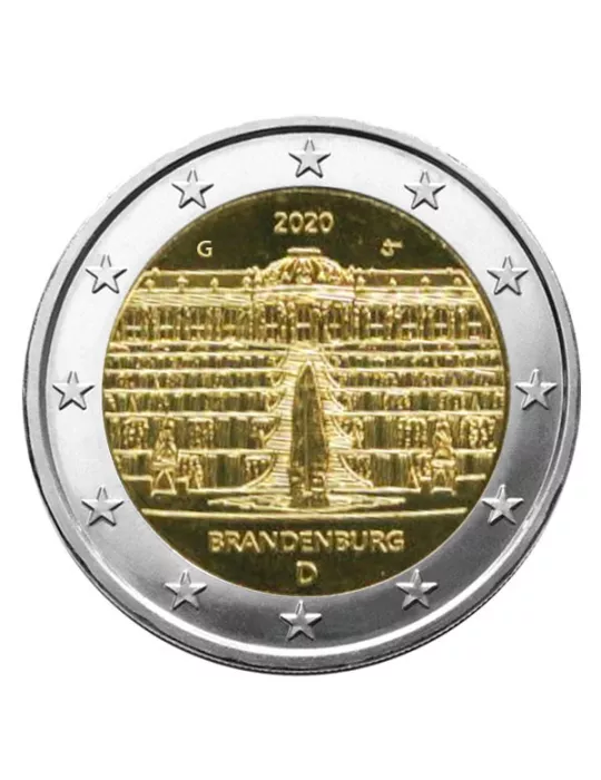 2 EURO COMMEMORATIVE 2020 : ALLEMAGNE - Presidence du BRANDEBOURG au Bundesrat (5 pièces)