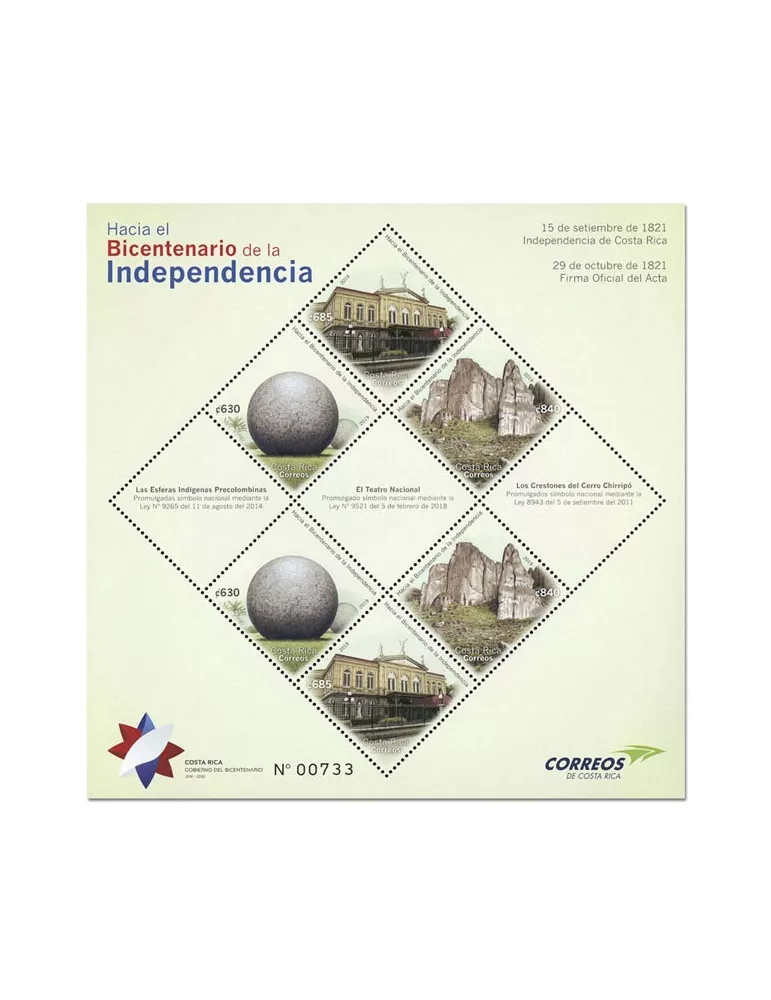 n° 75 - Timbre COSTA RICA Blocs et feuillets