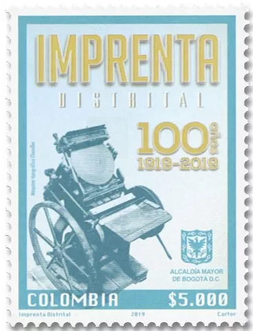 n° 2039 - Timbre COLOMBIE Poste