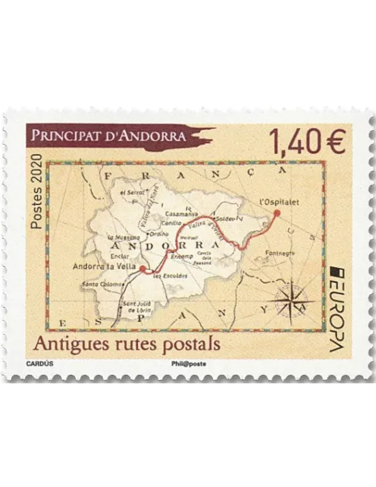 n° 844 - Timbre ANDORRE Poste
