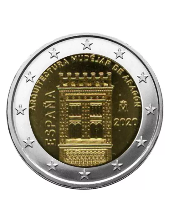 2 EURO COMMEMORATIVE 2020 : ESPAGNE (ARCHITECTURE MUDEJARE D´ARAGON)