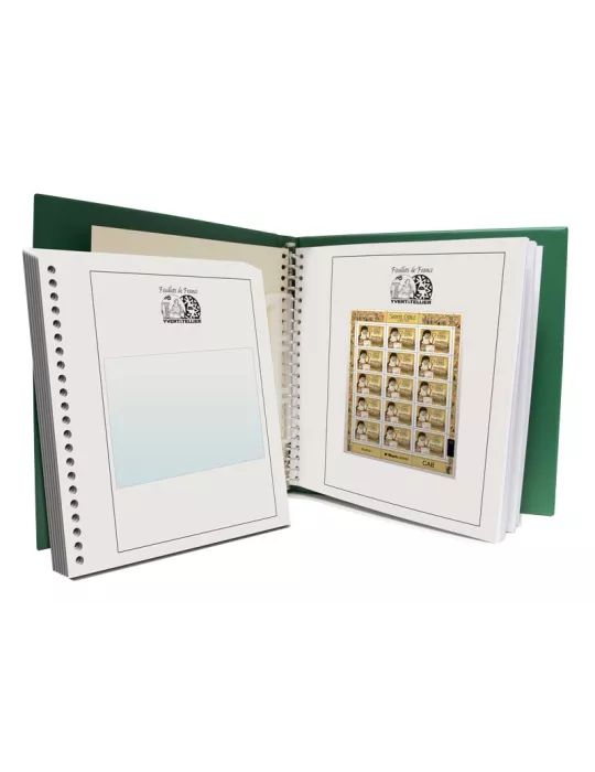 Pages horizontales SUPRA FEUILLETS DE FRANCE : blanc avec cadre (x10)