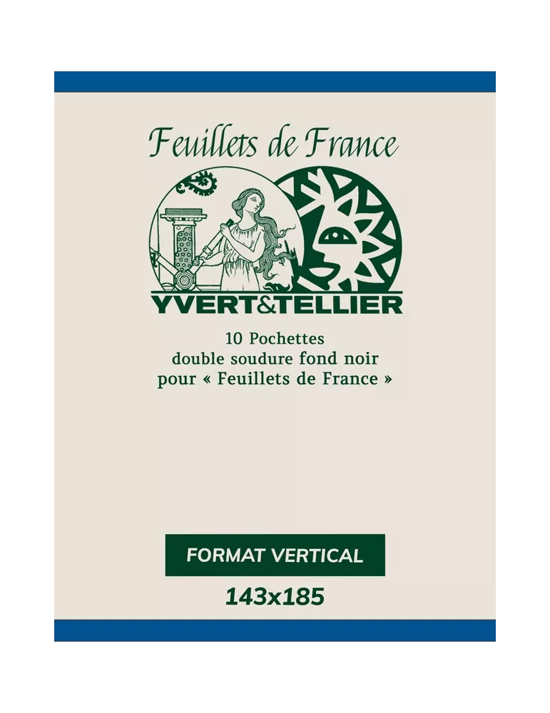 Pochettes double soudure - Lxh:143x185 mm (Fond noir)