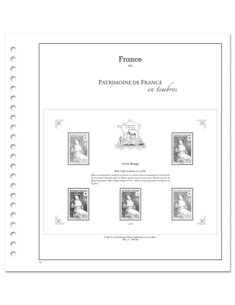 PATRIMOINE DE FRANCE EN TIMBRES SC : 2020 (JEUX AVEC POCHETTES)