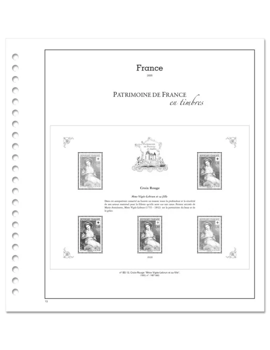 PATRIMOINE DE FRANCE EN TIMBRES SC : 2020 (JEUX AVEC POCHETTES)