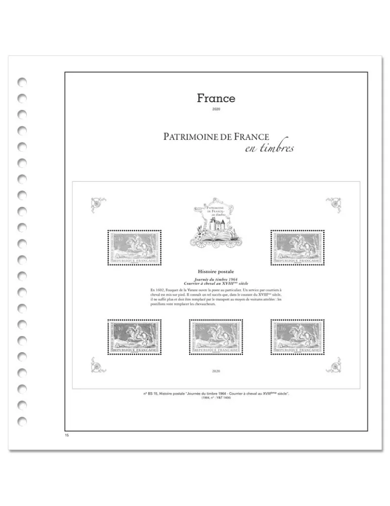 PATRIMOINE DE FRANCE EN TIMBRES SC : 2020 (JEUX AVEC POCHETTES)