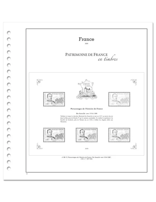 PATRIMOINE DE FRANCE EN TIMBRES SC : 2020 (JEUX AVEC POCHETTES)