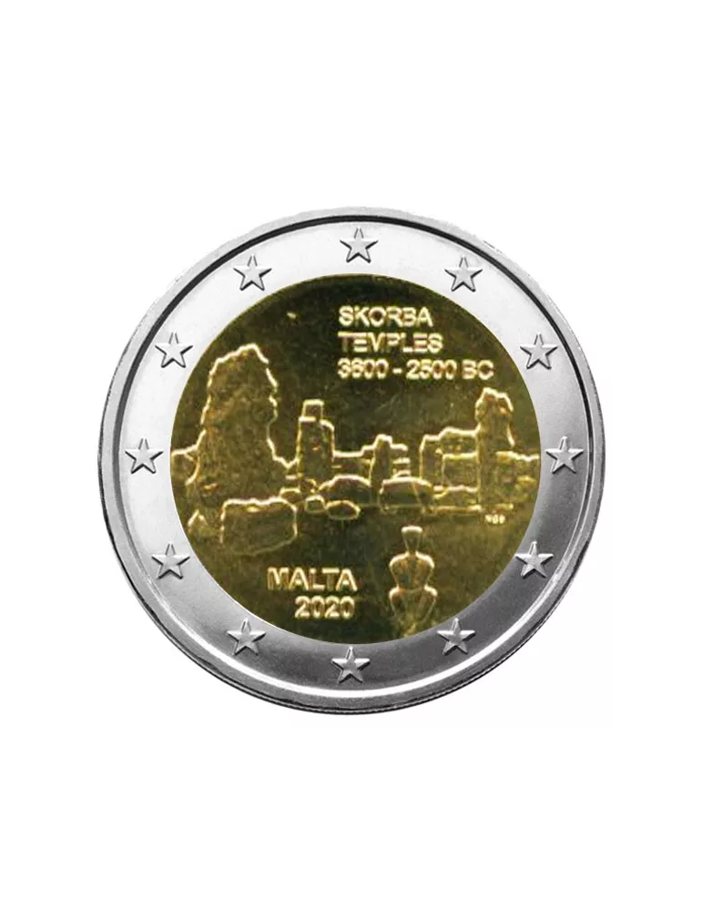 2 EURO COMMEMORATIVE 2020 : MALTE (Temples de Skorba)
