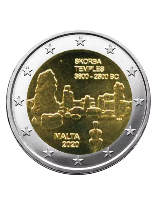 2 EURO COMMEMORATIVE 2020 : MALTE (Temples de Skorba)