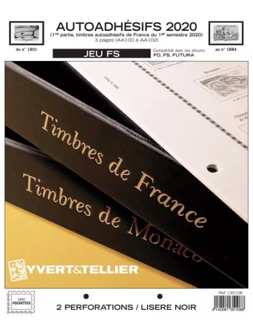 FRANCE AUTOADHESIFS FS : 2020 - 1ER SEMESTRE (JEUX SANS POCHETTES)