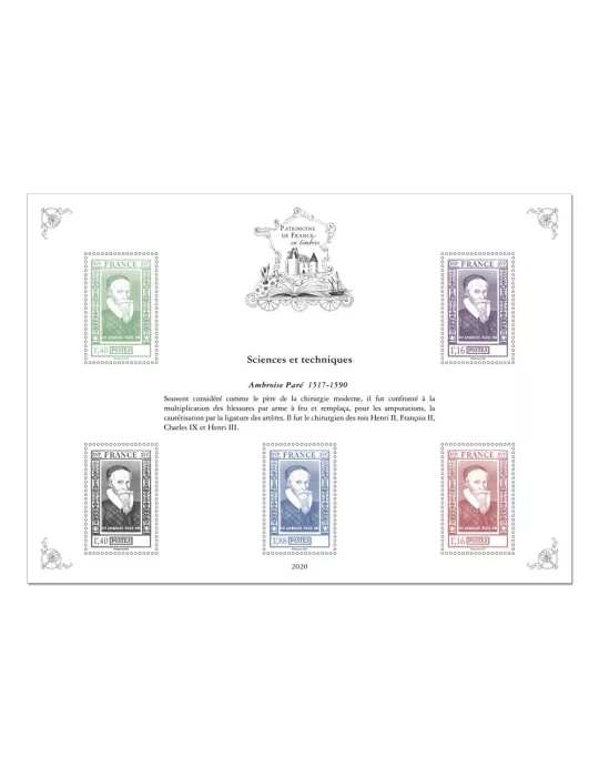 Blocs PATRIMOINE DE FRANCE EN TIMBRES (2020)
