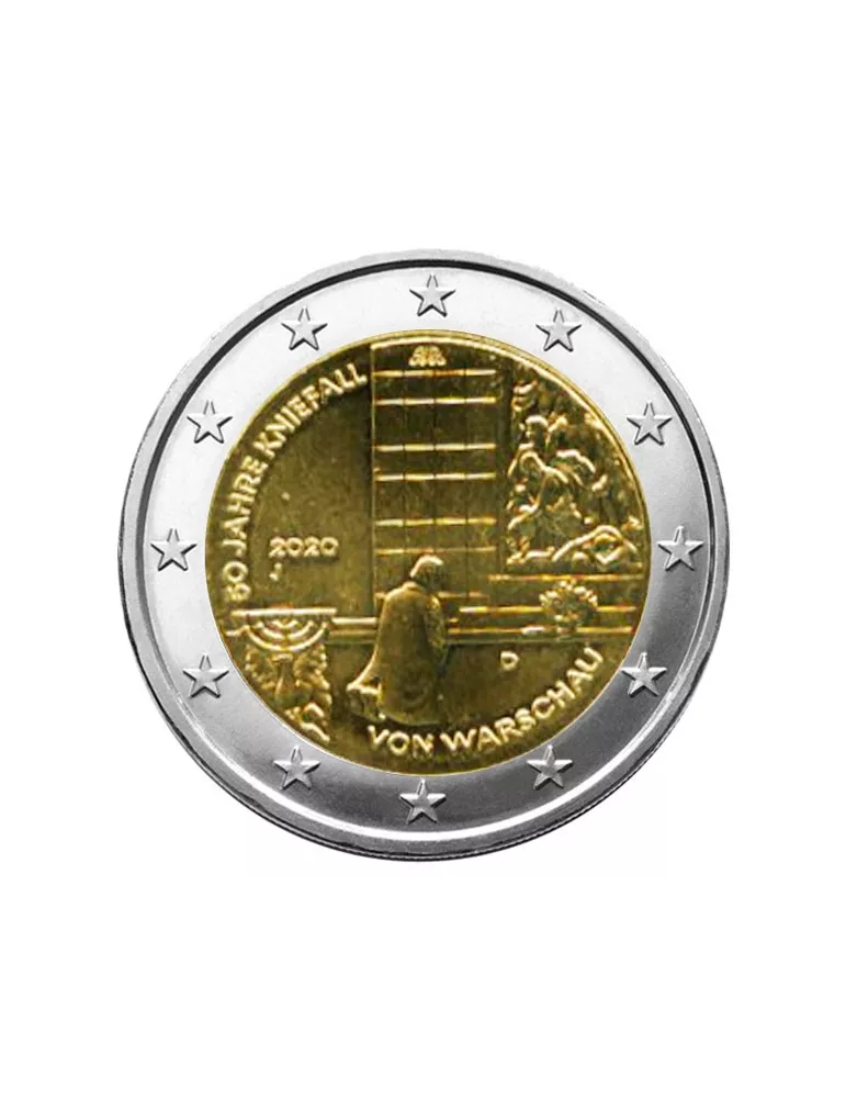 2 EURO COMMEMORATIVE 2020 : ALLEMAGNE (Génuflexion de Willy Brandt à Varsovie)