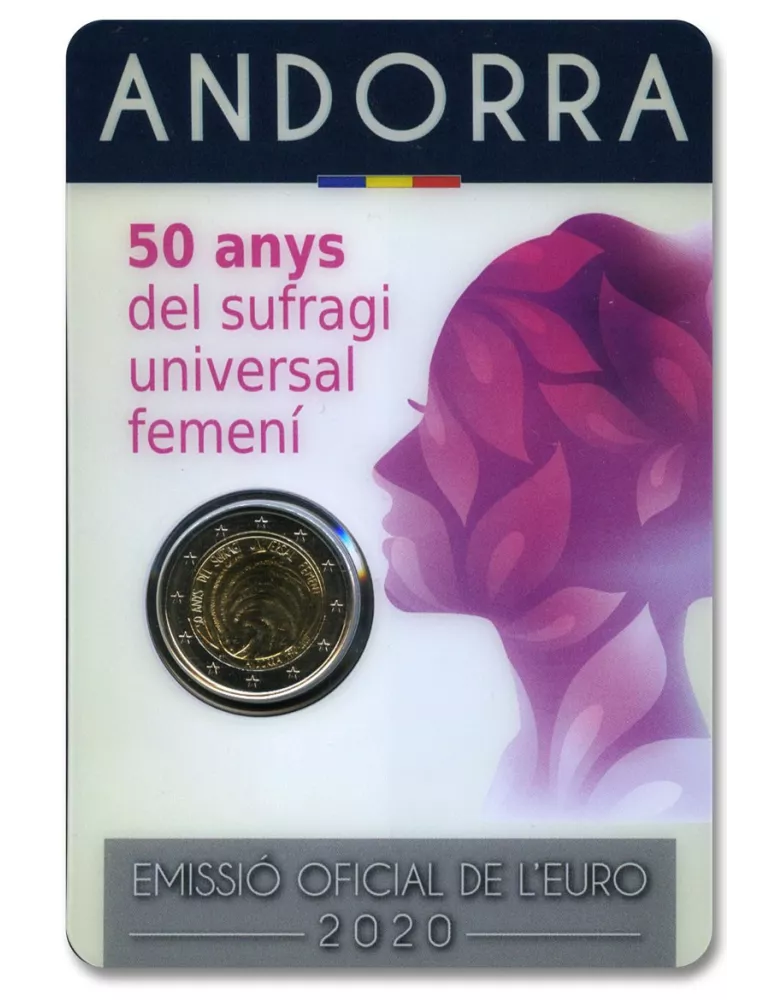 BU : 2 EURO COMMEMORATIVE 2020 : ANDORRE (50 ans du Suffrage Universel Féminin en Andorre)