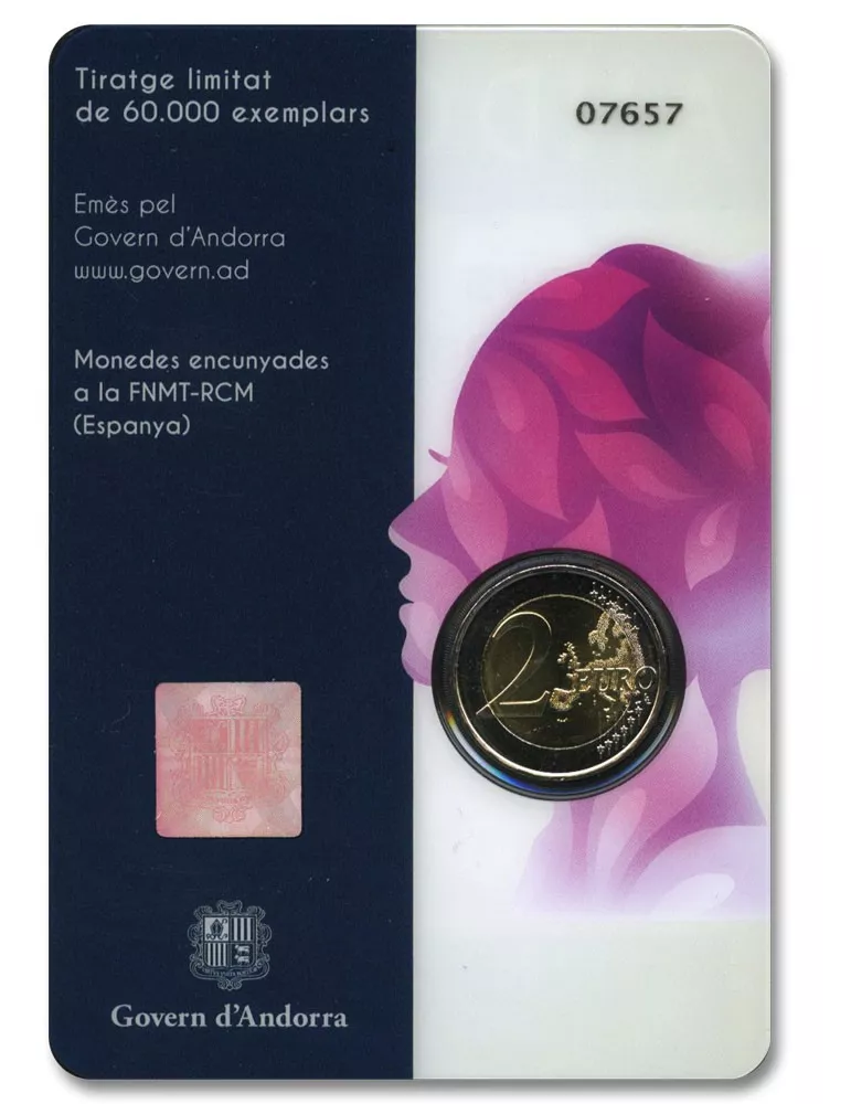 BU : 2 EURO COMMEMORATIVE 2020 : ANDORRE (50 ans du Suffrage Universel Féminin en Andorre)