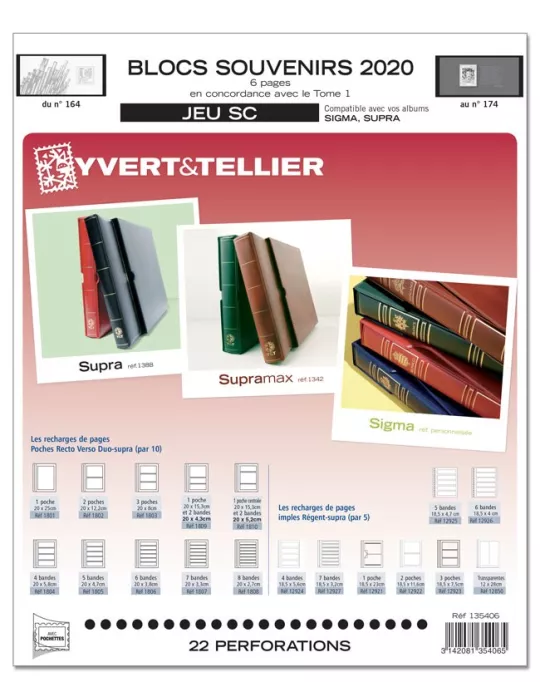BLOCS SOUVENIRS SC : 2020 (JEUX AVEC POCHETTES)