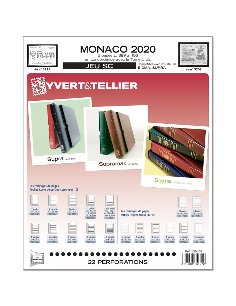 MONACO SC : 2020 (JEUX AVEC POCHETTES)