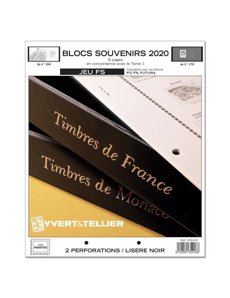 BLOCS SOUVENIRS FS : 2020 (JEUX SANS POCHETTES)