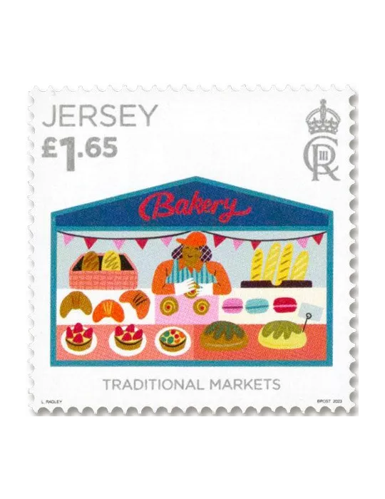 n° 2731/2735 + n° 2730 - Timbre JERSEY Poste
