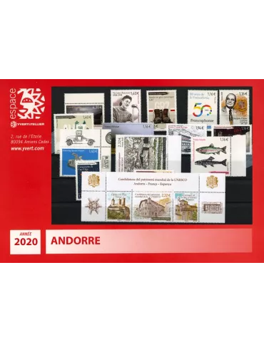 n° 840/854 - Timbre Andorre Année complète (2020)