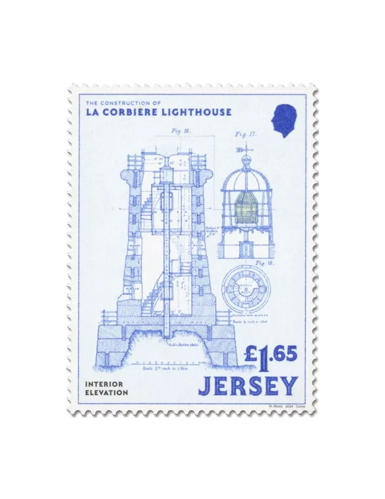 n° 2834/2837 et n° 2833 - Timbre JERSEY Poste