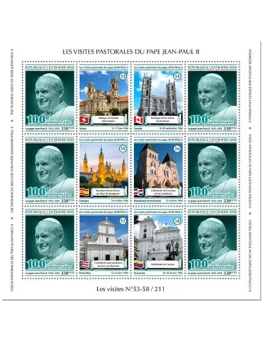 n° F6838A - Timbre CENTRAFRIQUE Poste