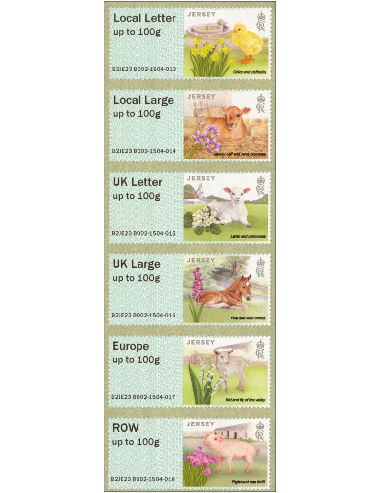 n° 71/76 - Timbre JERSEY Timbres de distributeurs