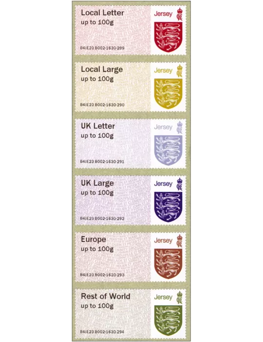 n° 77/82 - Timbre JERSEY Timbres de distributeurs