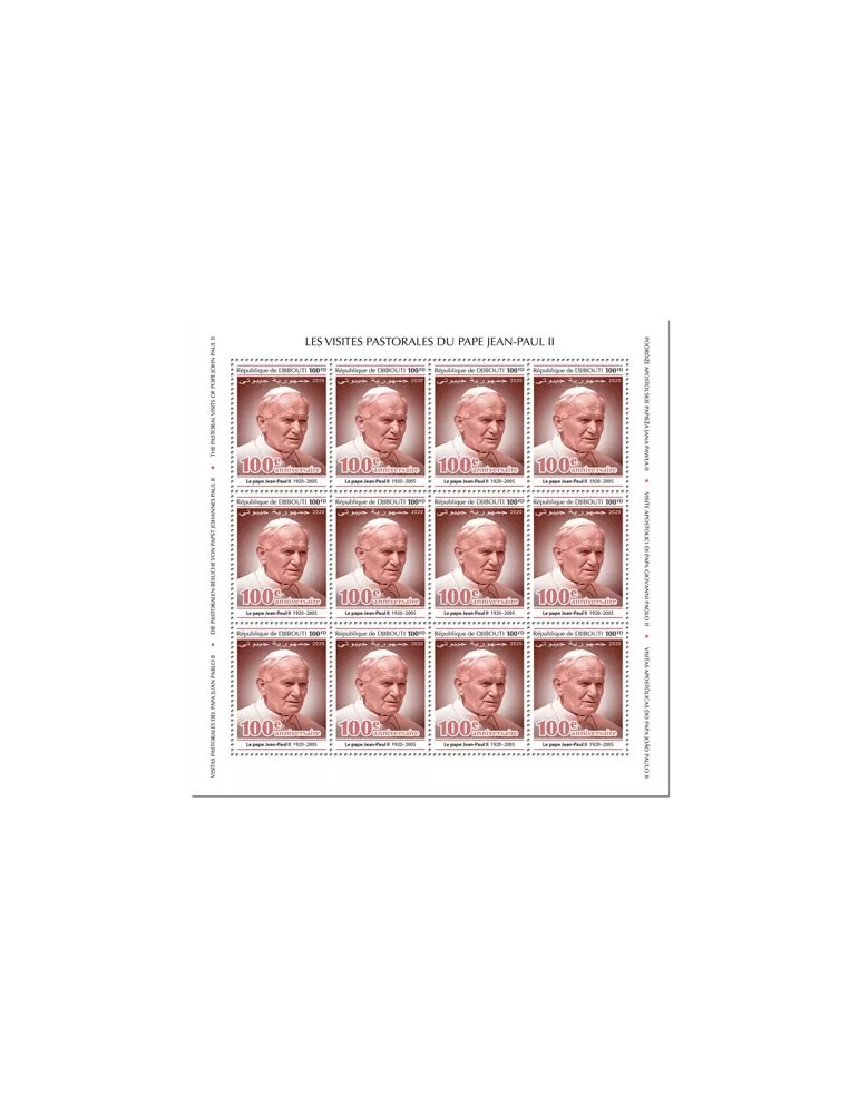 n° F3077/F3080 - Timbre DJIBOUTI Poste