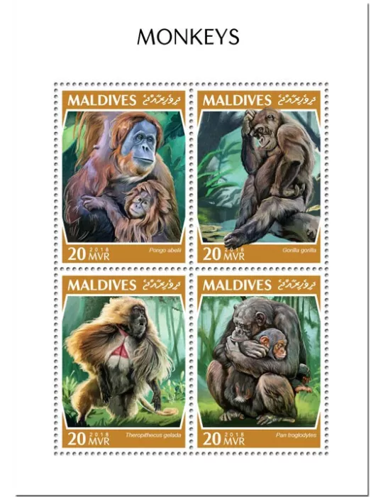 n° 6595/6598 - Timbre MALDIVES Poste