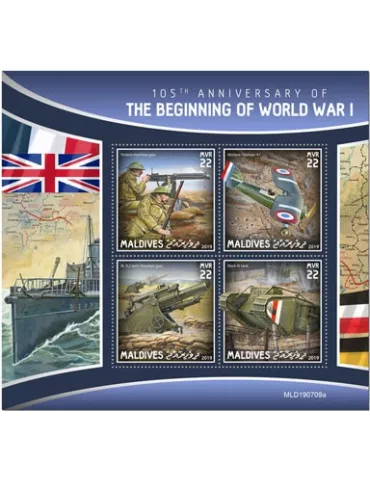 n° 7077/7080 - Timbre MALDIVES Poste