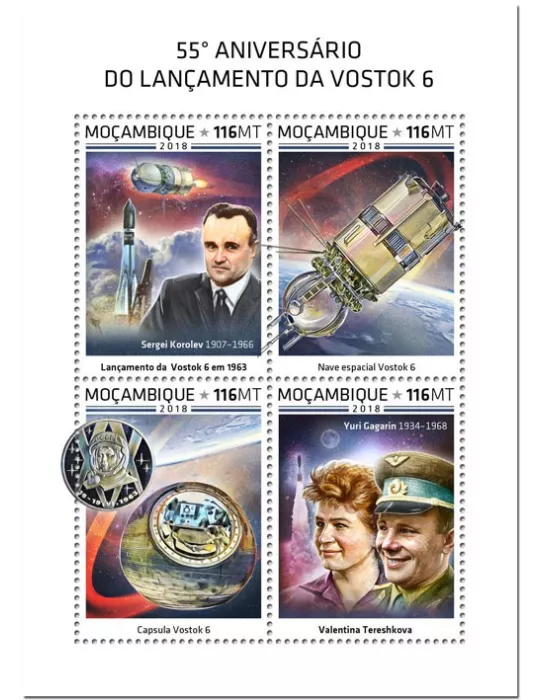 n° 8054/8057 - Timbre MOZAMBIQUE Poste