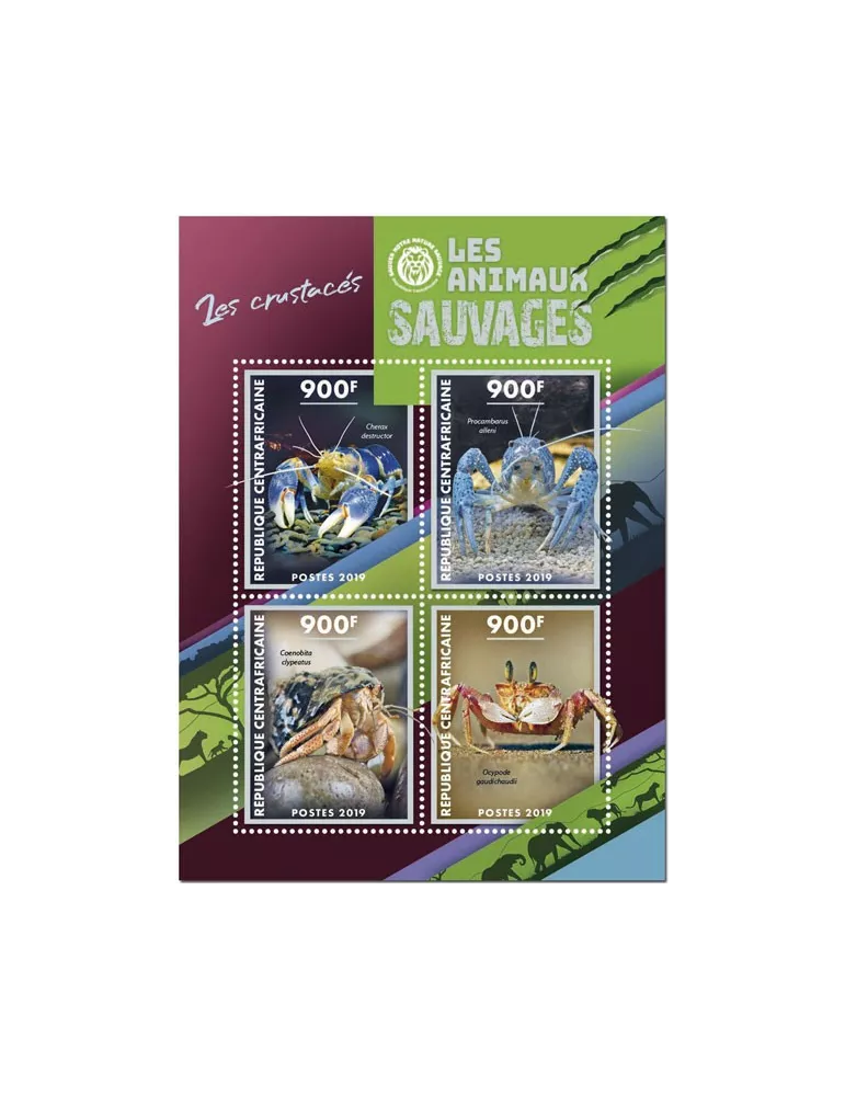 n° 6260/6263 - Timbre CENTRAFRIQUE Poste