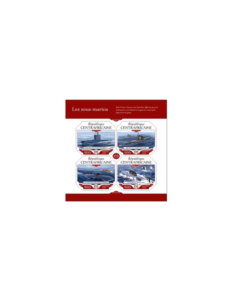 n° 6326/6329 - Timbre CENTRAFRIQUE Poste