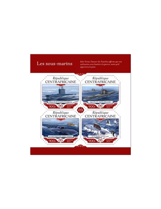 n° 6326/6329 - Timbre CENTRAFRIQUE Poste