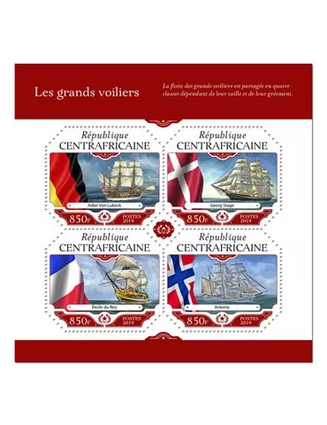 n° 6354/6357 - Timbre CENTRAFRIQUE Poste