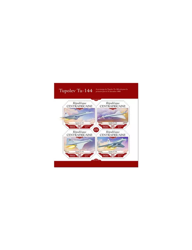 n° 6396/6399 - Timbre CENTRAFRIQUE Poste